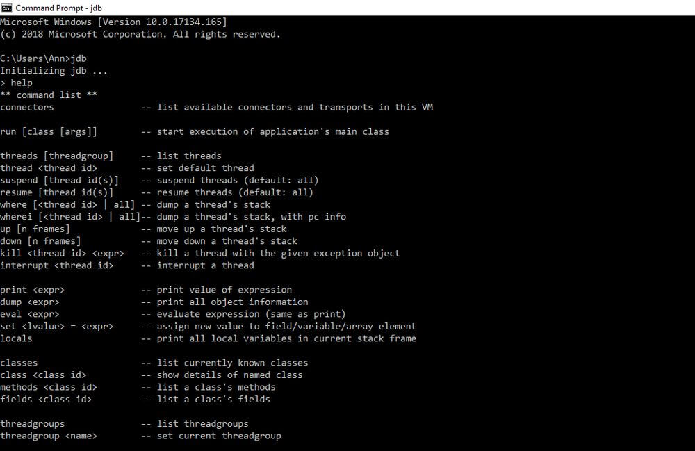 JDB is a Java debugging tool