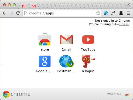 Raygun in the Google Chrome App Store
