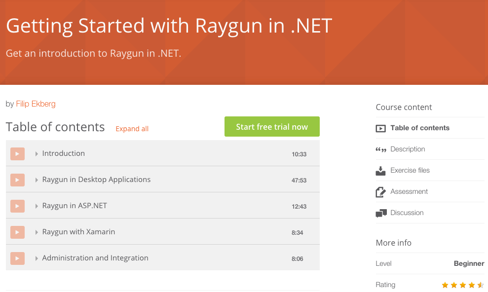 Feature image for Pluralsight Course For Raygun Now Available!