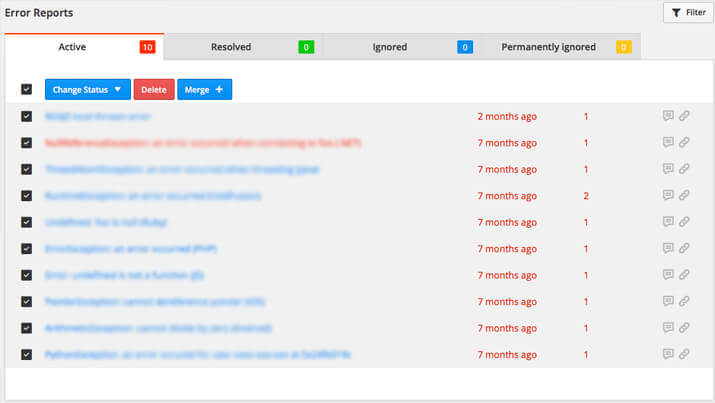 Feature image for 10 new Raygun features: #5 Fast error group selection
