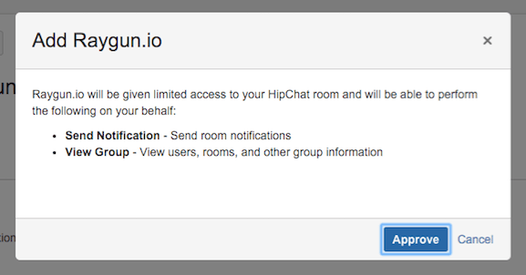 Raygun Hipchat Add Raygun