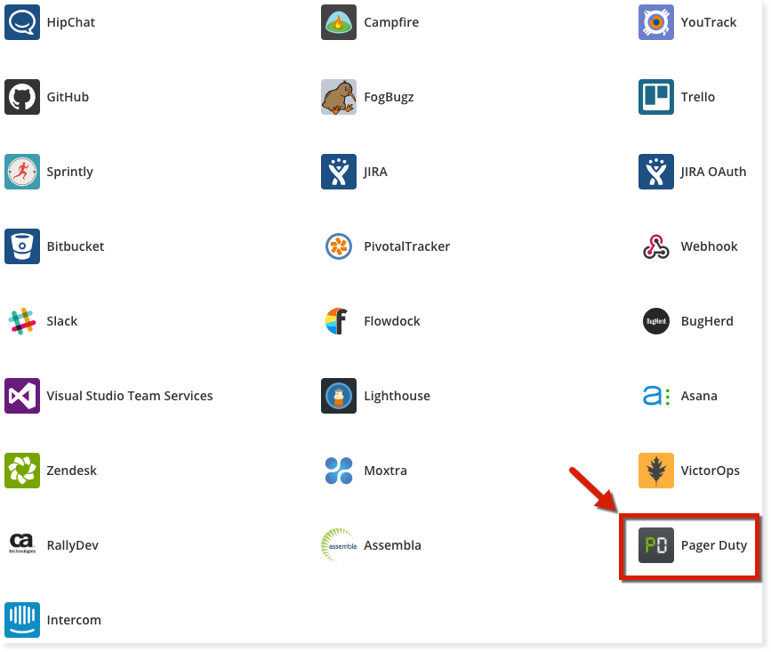 Rayguns dashboard showing crash reporting integration with PagerDuty