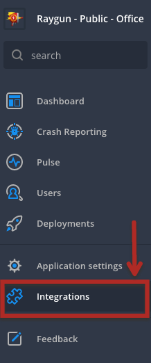Head to the dashboard so Raygun and Gitlab can integrate