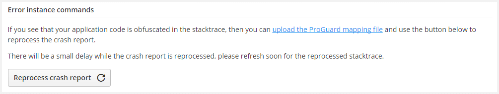 When you need to obfuscate code, it's easier when you reprocess the crash report