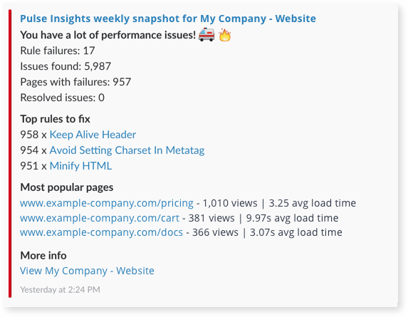 Pulse Insight benefits include linking up to Slack 