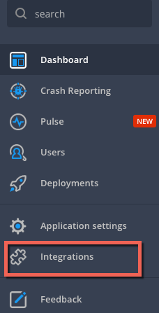 Heading to your dashboard is the first step to setting up the Raygun Pulse integrations