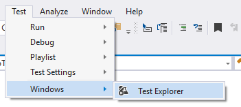 Visualizing your test inside the Visual Studio Unit testing framework is 