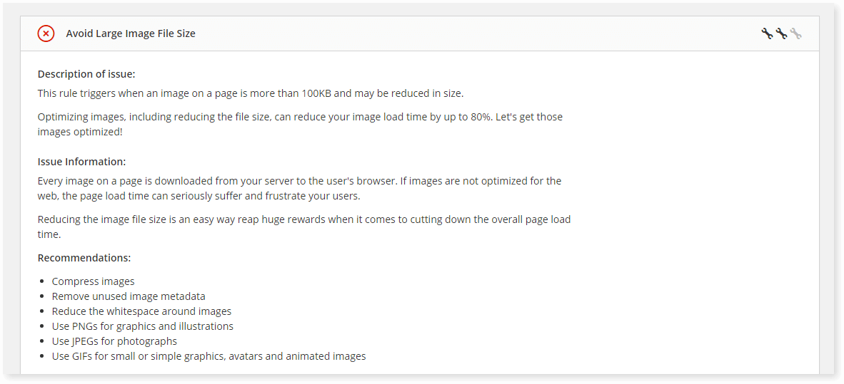 finding large images is a great way to improve website performance 
