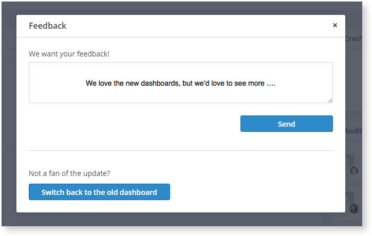 we'd love your feedback on our latest dashboards beta version