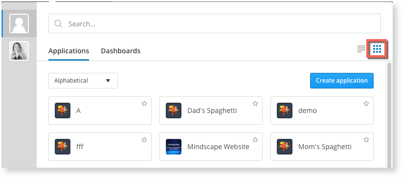 The gallery view inside the app switcher is easy to find to the top right of the app