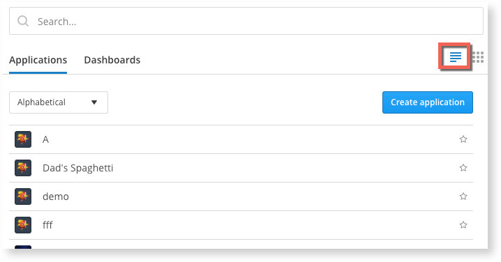 The application list view makes it easy to see your apps in the new app switcher