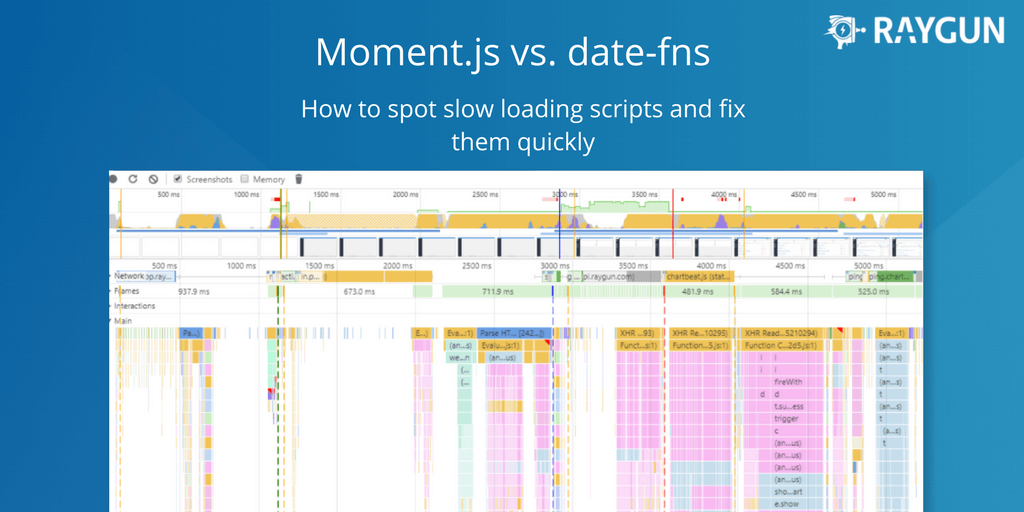 Feature image for Moment.js vs date-fns: How to spot slow loading scripts and fix them quickly